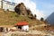 View of entrance to the town Namche Bazaar in Nepal