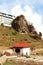 View of entrance to the town Namche Bazaar in Nepal