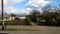 View of the environment and villages from a window of quickly going train