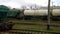 View of the environment and villages from a window of quickly going train