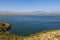 View of equipment for breeding of mussels in the Butrint Lagoon, Albania