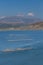 View of equipment for breeding of mussels in the Butrint Lagoon, Albania