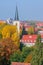 View upon Erfurt and the All Saints Church, Germany