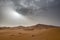 View of Erg Chebbi Dunes in Morroco- Sahara Desert