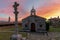 View of the Ermida de Santa Trega Chapel in Galicia