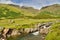 A view of Esk Pike and Bowfell from the head of Langdale.