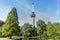 View of the Euromast tower in Rotterdam