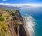 View from european highest cliffs Fajas de Cabo Girao on te Portugese island of Madeira in summer