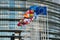 View of the European Union Parlament building and flags of all member states in Strasbourg