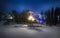 View of evening or night Cameron Gallery in Catherine park. Tsarskoye Selo Pushkin, St.Petersburg, Russia