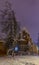 View of evening or night church in Tsarskoye Selo Pushkin, St. Petersburg, Russia