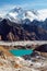 View of Everest, Lhotse, Ngozumba glacier and Gokyo Lake