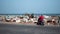 View of the everyday life at Chennai Beach, Tamil Nadu, India