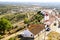 View on Evoramonte village houses from Castle