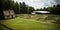 View on the excavation archaeological site of the mont beuvray in morvan