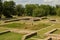 View on the excavation archaeological site of the mont beuvray in morvan