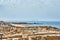 A view of the excavations of Herod's palace in Caesarea Maritima National Park