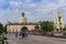 View of the exhibition pavilion in the All-Russian Exhibition Center in Moscow