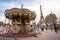 View and the exterior of Eiffel tower from  during Autumn season in the morning . One of the most important view points of Eiffel