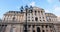 View of the facade of the Bank of England in the City of London