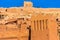 View of the facade of a building in Ait-Ben-Haddou, Morocco