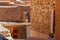 View of the facade of a building in Ait-Ben-Haddou, Morocco