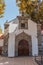 View of the facade of the building Ermita de San Telmo, Las Palmas de Gran Canaria, Spain. Vertical