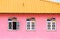 View of the facade of the building, Vinales, Pinar del Rio, Cuba. Close-up.