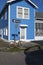 View of the facade of a colourful house in the Marigny neighbourhood in the city of New Orleans, Louisiana