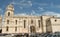 View of the facade of Mosteiro dos Geronimos in Lisbon, Portugal