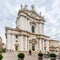 View at the facade of New Cathedral at Paolo VI place in Brescia