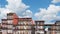 View of facades, alleyway and traditional houses in Porto