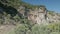 View of the facades of the rock tombs built in the ancient Lycia near Dalyan, Turkey. 4k