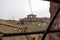 View from facciatone on tiled roofs of Siena. Tuscany. Italy.