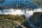 View of the Falls from a height of bird flight. Victoria Falls. Mosi-oa-Tunya National park.Zambiya. and World Heritage Site.