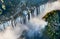 View of the Falls from a height of bird flight. Victoria Falls. Mosi-oa-Tunya National park.Zambiya. and World Heritage Site.