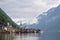 view of famous austrian village of Hallstatt