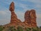 View of the famous balanced rock in Arches National Park