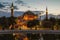 View of the famous Hagia Sophia Ayasofya in Istanbul. Turkey.