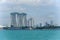 View of the famous Marina Bay Sands resort and Singapore Flyer