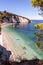 View on famous Padulella beach, Portoferraio, Island of Elba, Italy