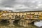 View of the famous Ponte Vecchio bridge