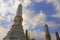 View of famous religion temple wat phra prakaew grand palace in Bangkok Thailand