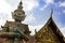 View of famous religion temple wat phra prakaew grand palace in Bangkok Thailand