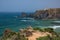 View of the famous rocky beach Odeceixe, Aljezur, Portugal