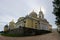 View of famous russian orthodox Nilov monastery on Stolobny island in lake Seliger, Ostashkov, Russia