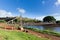 View of the famous swinging bridge in Hanapepe Kauai