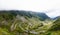 View of famous Transfagarasan Highway in Romania