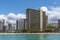 View of the famous Waikiki skyline