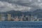View of the famous Waikiki skyline